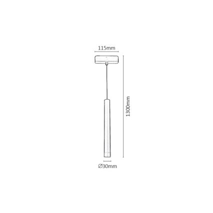 Rabalux - Candeeiro suspenso LED para sistema de carris monofásico LED/5W/230V 3000K preto