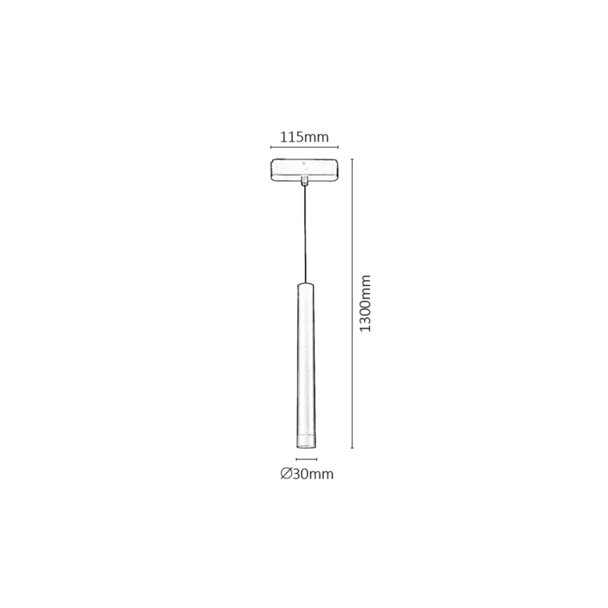 Rabalux - Candeeiro suspenso LED para sistema de carris monofásico LED/5W/230V 3000K preto