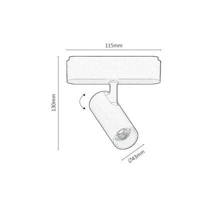 Rabalux - Foco LED para sistema de carril monofásico LED/10W/230V 4000K preto
