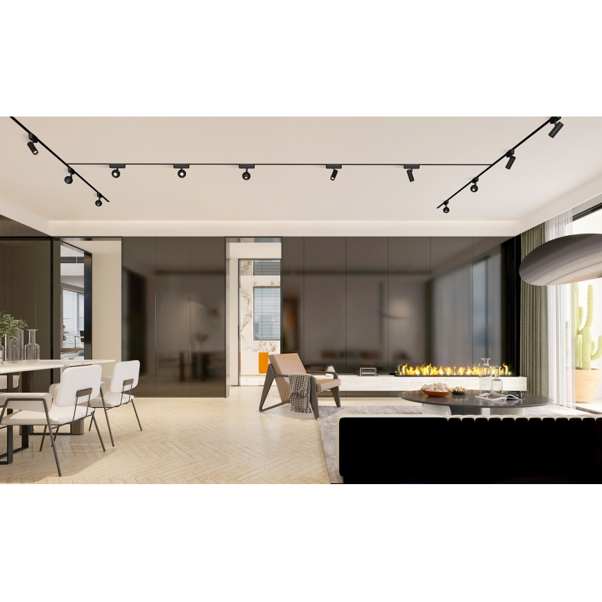 Rabalux -  Foco de luz LED regulável para sistema de carris monofásico LED/5W/24V 2700-5500K Wi-Fi Tuya preto