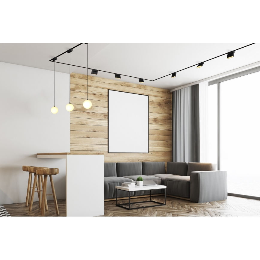 Rabalux - Candeeiro de teto LED regulável para sistema de carris monofásico LED/4W/24V 2700-5500K Wi-Fi Tuya 11,5 cm preto