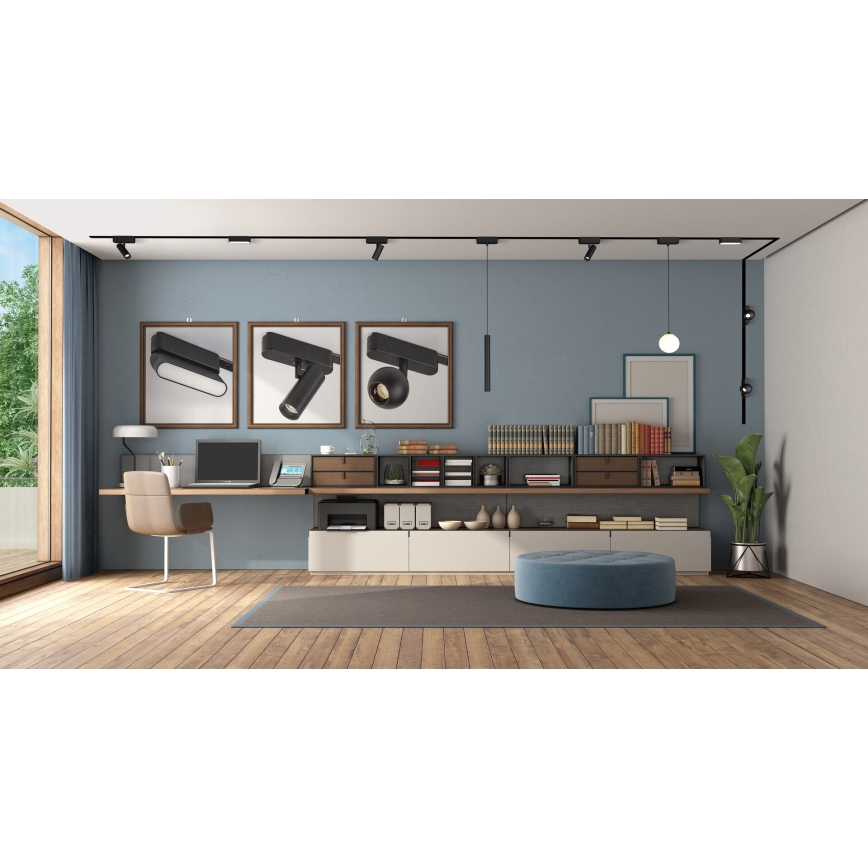 Rabalux - Candeeiro de teto LED regulável para sistema de carris monofásico LED/13W/24V 2700-5500K Wi-Fi Tuya 33 cm preto