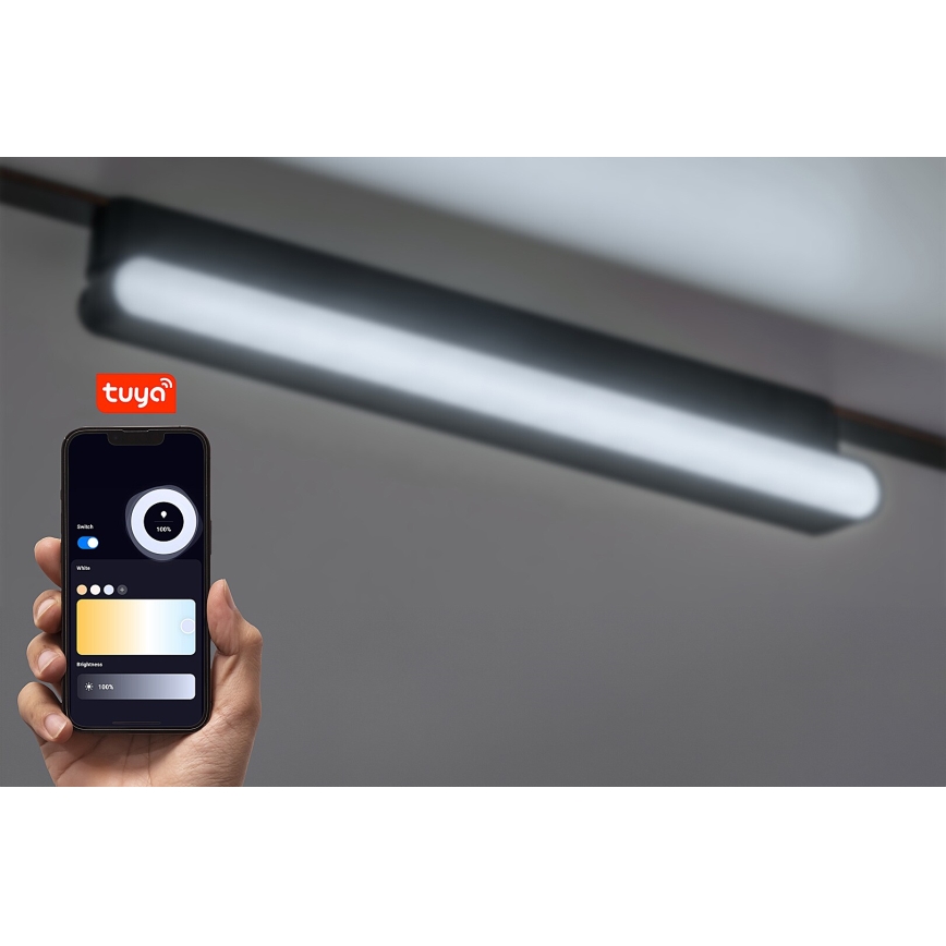 Rabalux - Candeeiro de teto LED regulável para sistema de carris monofásico LED/13W/24V 2700-5500K Wi-Fi Tuya 33 cm preto