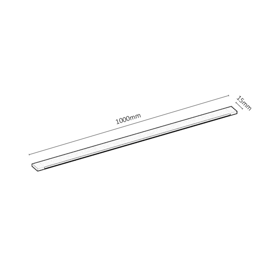 Rabalux - Sistema de carril monofásico 1 m + 2x fim conector preto