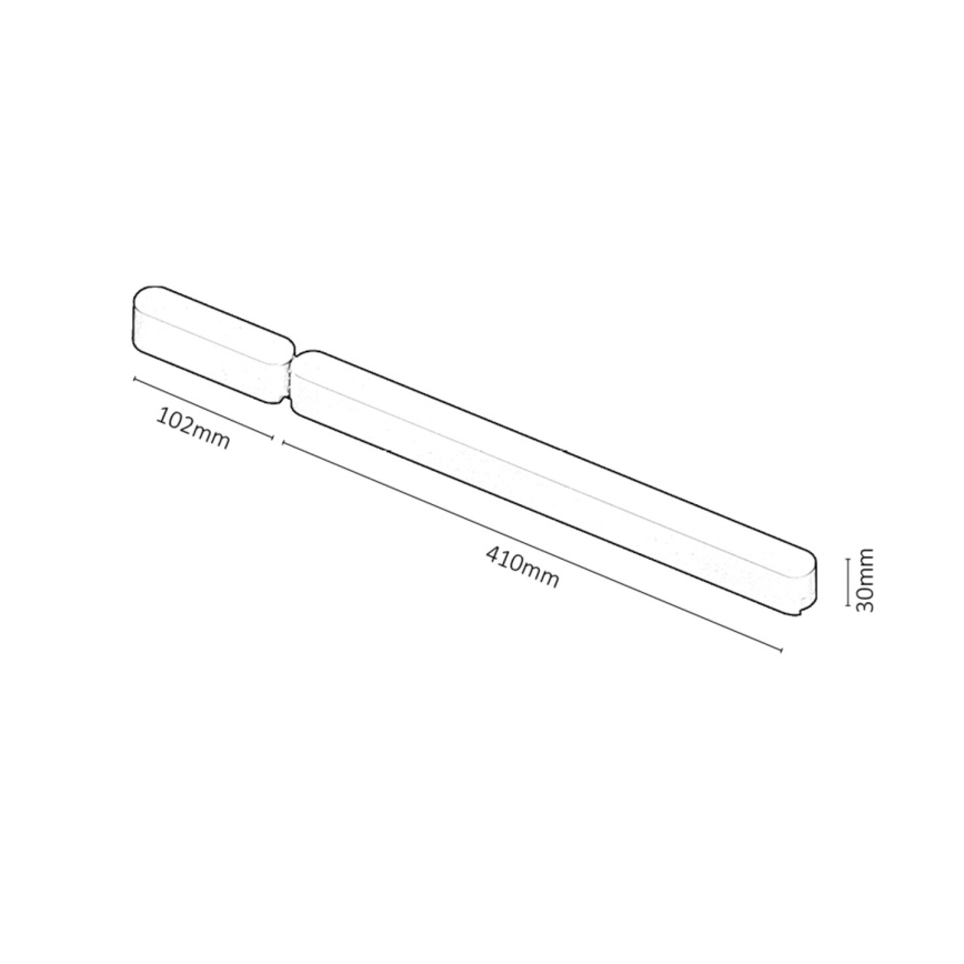 Rabalux - Alimentação elétrica para luzes no sistema ferroviário 80W/230V Wi-Fi 10,2 + 41 cm preto