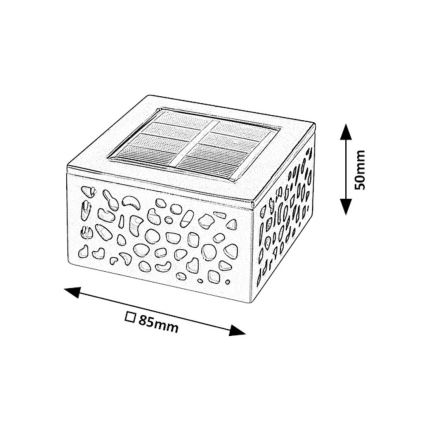 Rabalux - Iluminação solar LED LED/0,5W/1,2V IP44