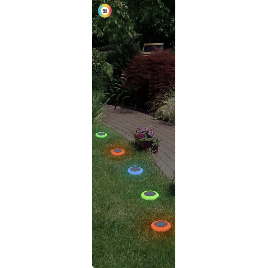 Rabalux - Iluminação solar LED RGB LED/0,6W/3,7V IP65