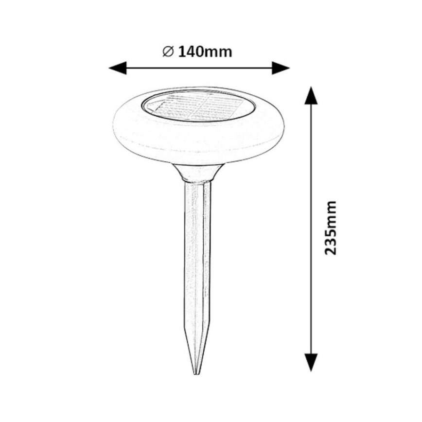 Rabalux - Iluminação solar LED RGB LED/0,6W/3,7V IP65