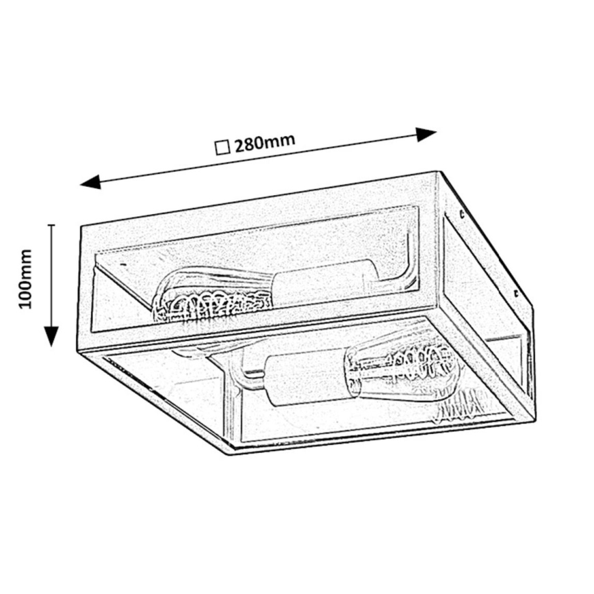Rabalux - Iluminação de teto exterior 2xE27/60W/230V IP23