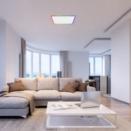 Rabalux - Iluminação de teto LED RGB com regulação LED/18W/230V 3000-6500K 30x30 cm + controlo remoto