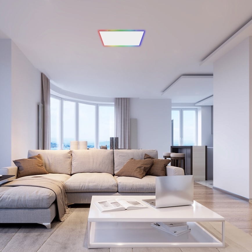 Rabalux - Iluminação de teto LED RGB com regulação LED/18W/230V 3000-6500K 30x30 cm + controlo remoto