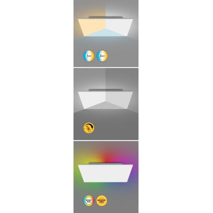Rabalux - Iluminação de teto LED RGB com regulação LED/18W/230V 3000-6500K 30x30 cm + controlo remoto