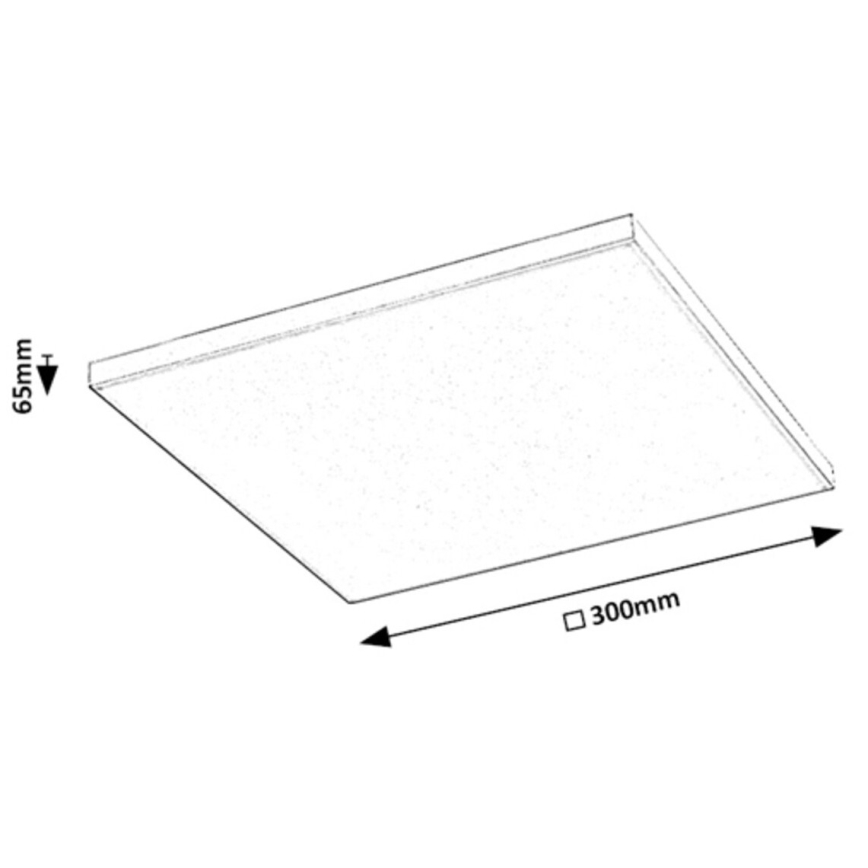 Rabalux - Iluminação de teto LED RGB com regulação LED/18W/230V 3000-6500K 30x30 cm + controlo remoto