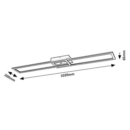 Rabalux - Iluminação de teto LED com regulação LED/38W/230V 3000-6500K Wi-Fi Tuya + comando
