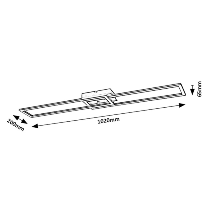 Rabalux - Iluminação de teto LED com regulação LED/38W/230V 3000-6500K Wi-Fi Tuya + comando
