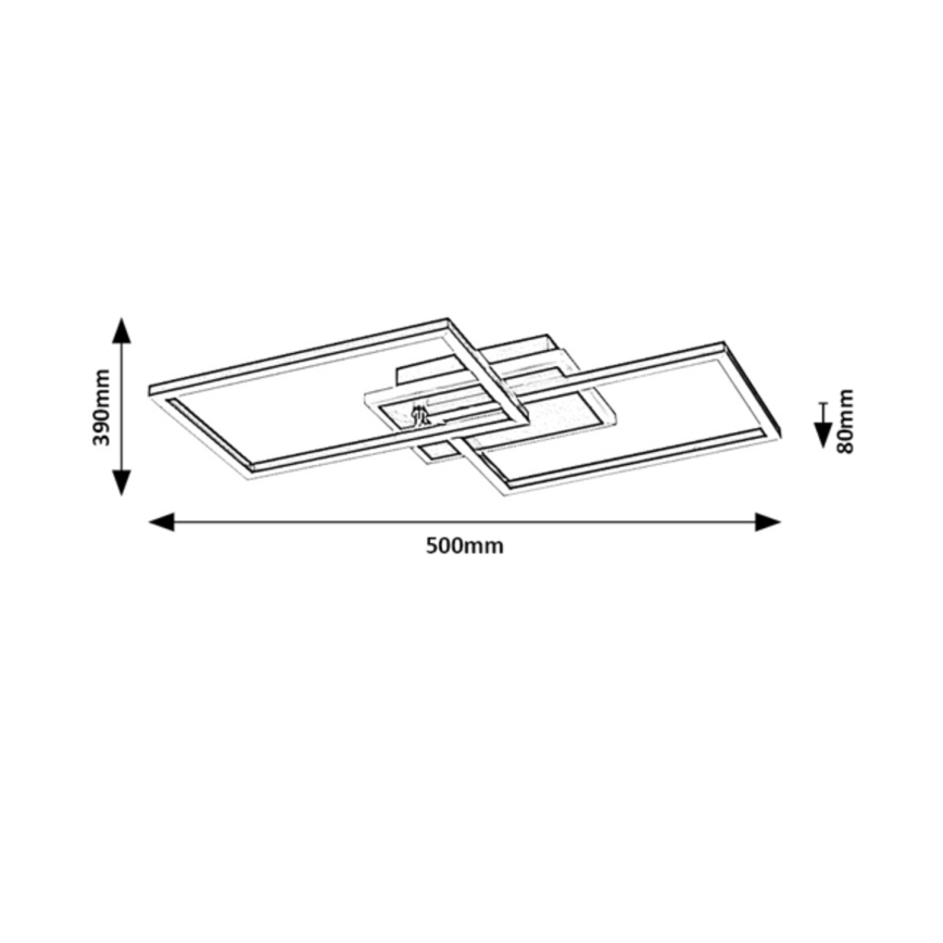 Rabalux - Iluminação de teto LED LED/40W/230V 3000K preto