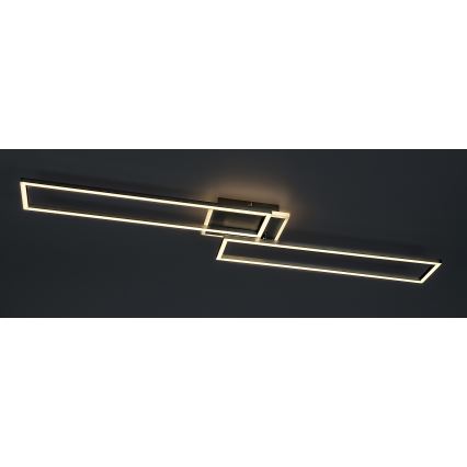 Rabalux - Luminária de teto LED dimmerizável LED/40W/230V 2700-6500K Wi-Fi Tuya cromo fosco + controlo remoto 25x110 cm
