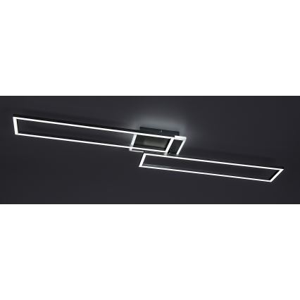 Rabalux - Luminária de teto LED dimmerizável LED/40W/230V 2700-6500K Wi-Fi Tuya cromo fosco + controlo remoto 25x110 cm