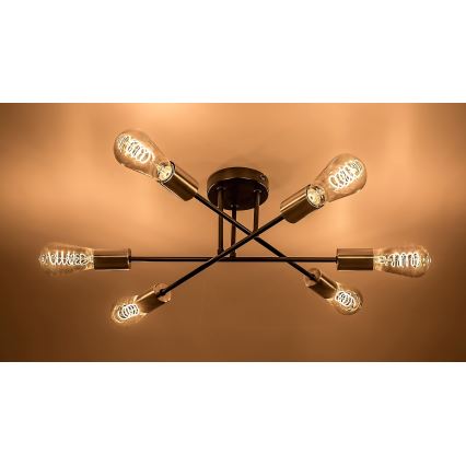 Rabalux - Candelabro integrado 6xE27/25W/230V