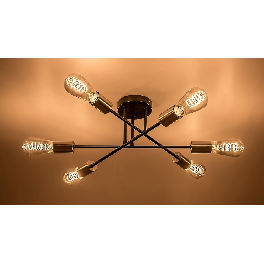 Rabalux - Candelabro integrado 6xE27/25W/230V