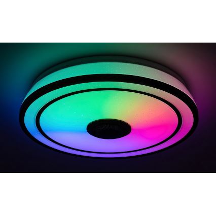 Rabalux - LED RGB Iluminação de teto com regulação e altifalante LED/24W/230V 3000-6500K + controlo remoto