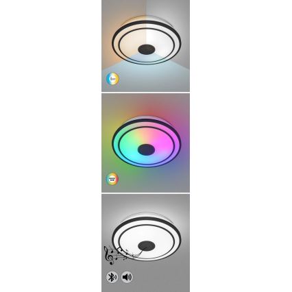 Rabalux - LED RGB Iluminação de teto com regulação e altifalante LED/24W/230V 3000-6500K + controlo remoto