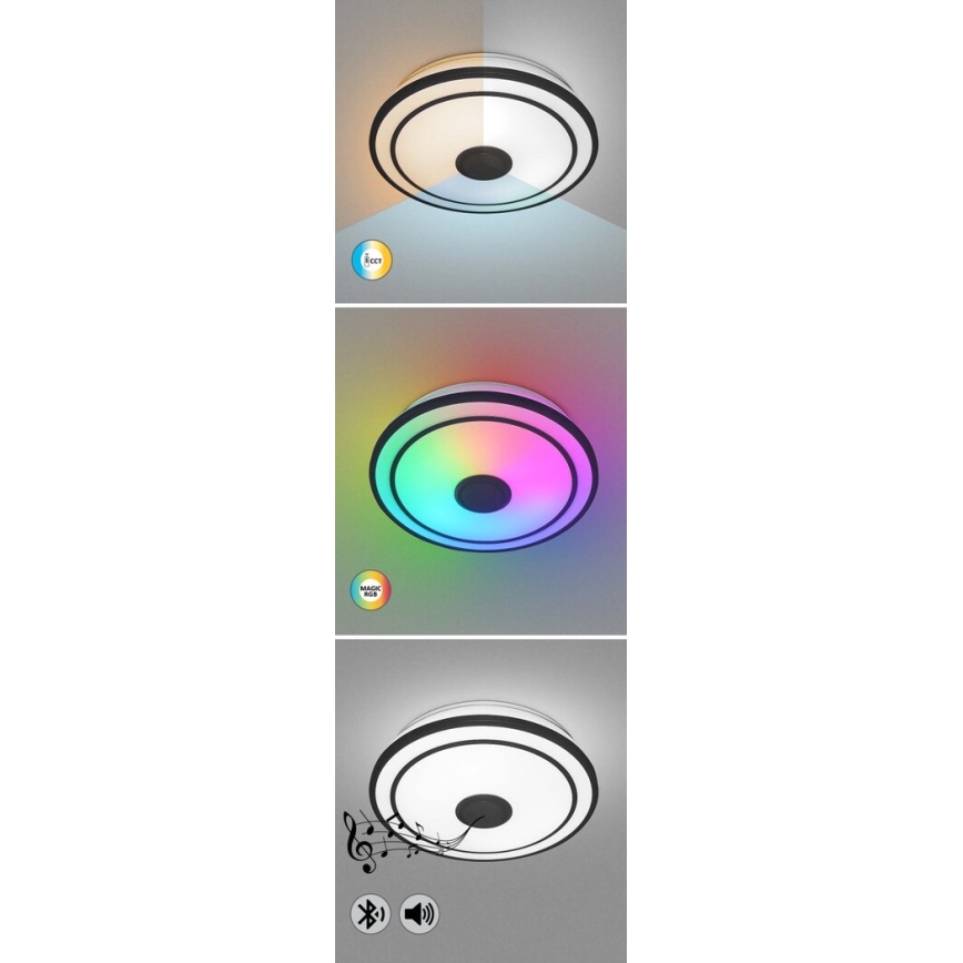 Rabalux - LED RGB Iluminação de teto com regulação e altifalante LED/24W/230V 3000-6500K + controlo remoto