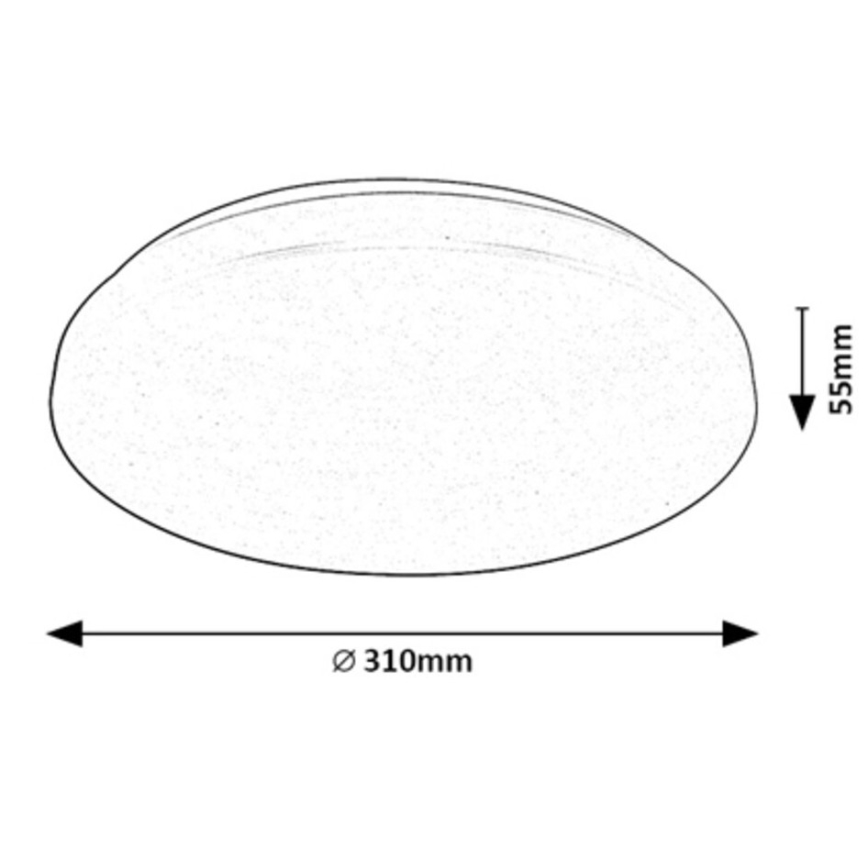 Rabalux - Iluminação de teto LED RGB com regulação LED/24W/230V Wi-Fi Tuya 3000-6500K 31 cm