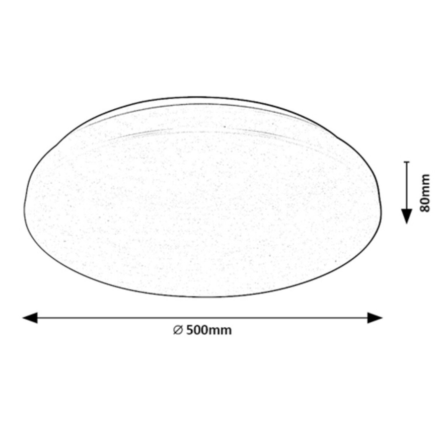Rabalux - Iluminação de teto LED RGB com regulação LED/48W/230V Wi-Fi Tuya 3000-6500K 50 cm