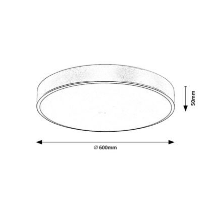 Rabalux - Iluminação de teto LED com regulação LED/60W/230V 3000-6000K + controlo remoto