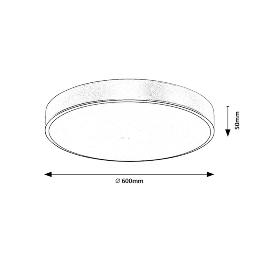 Rabalux - Iluminação de teto LED com regulação LED/60W/230V 3000-6000K + controlo remoto