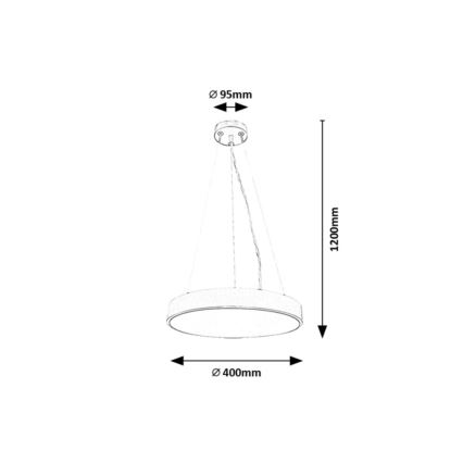 Rabalux - Candelabro suspenso LED LED/36W/230V 3000K preto