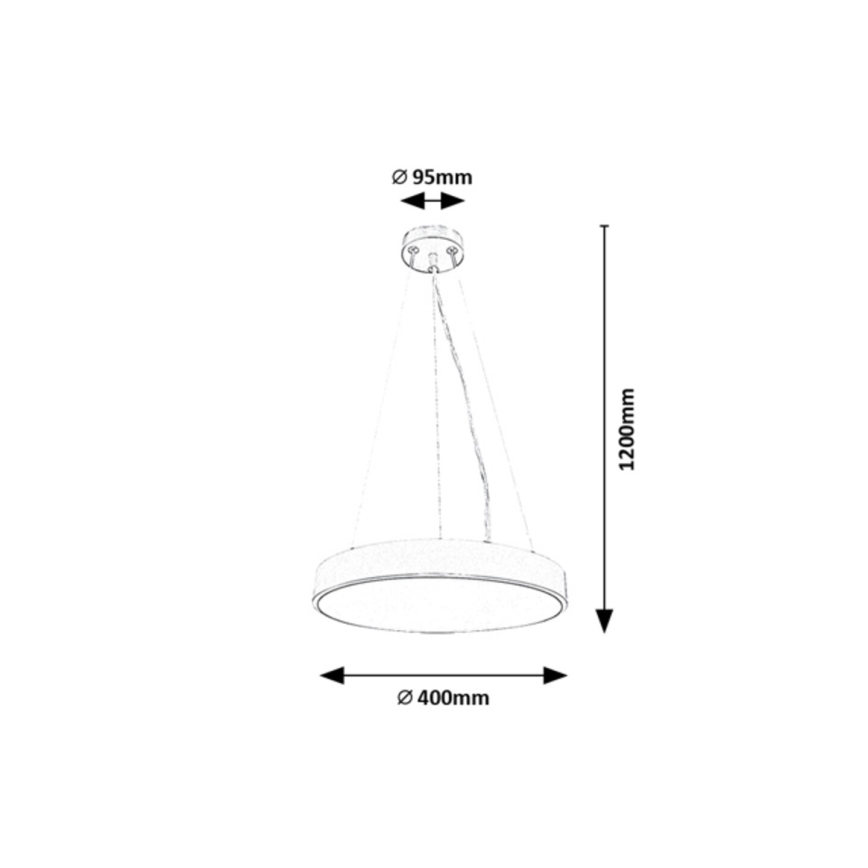Rabalux - Candelabro suspenso LED LED/36W/230V 4000K prateado
