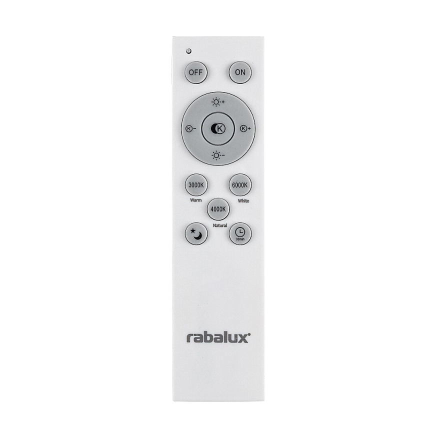 Rabalux - Candelabro suspenso LED com regulação LED/60W/230V 3000-6000K preto + controlo remoto