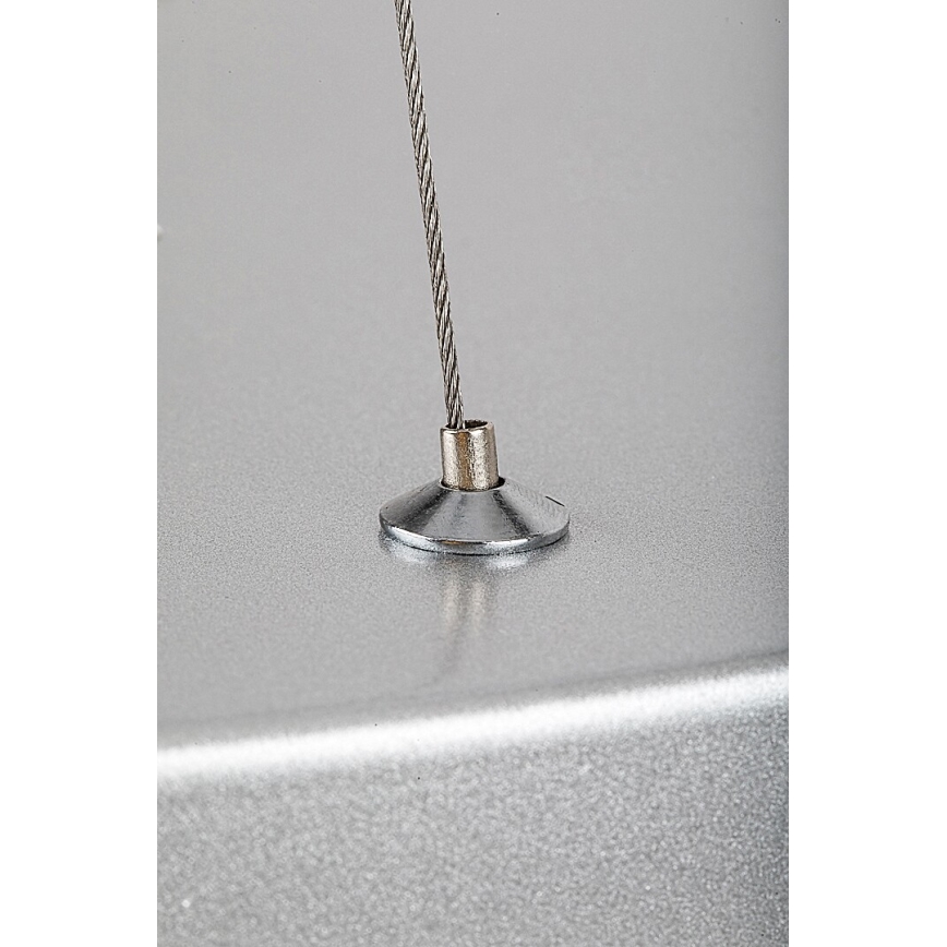 Rabalux - Candelabro suspenso LED com regulação LED/60W/230V prateado 3000-6000K + controlo remoto