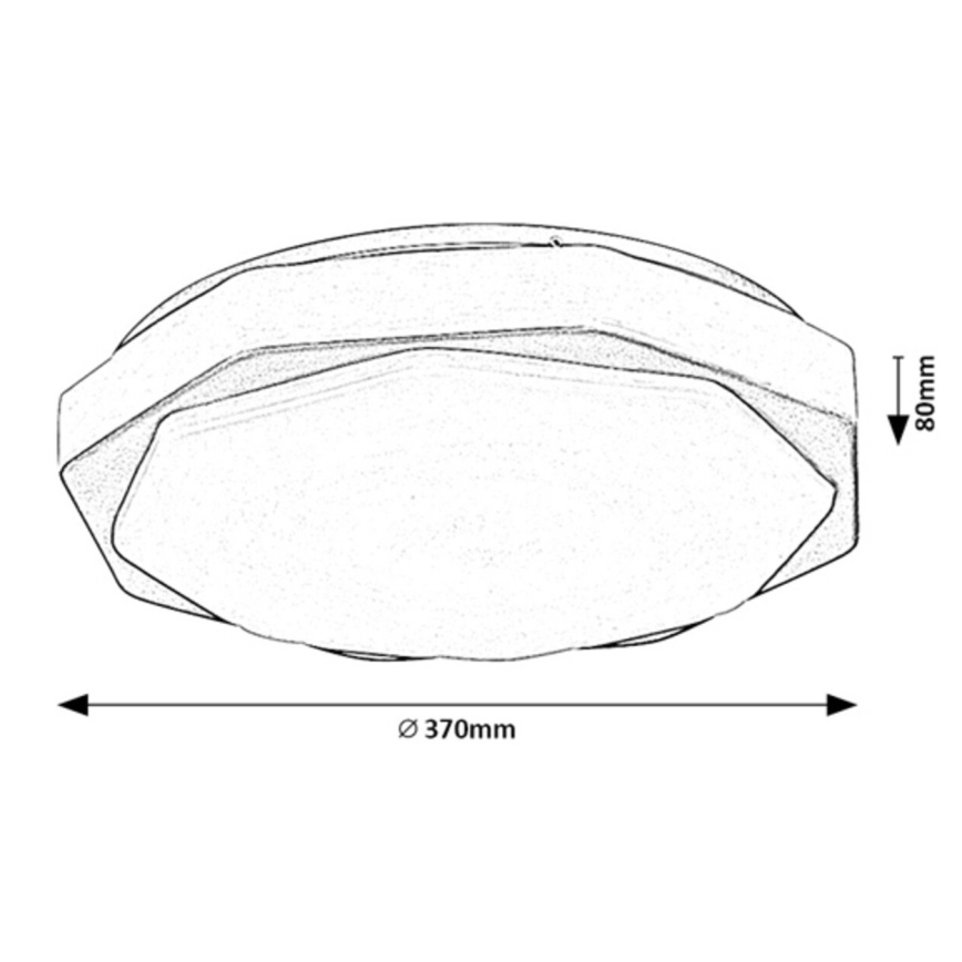 Rabalux - Iluminação de teto LED com regulação LED/18W/230V 3000K/4000K/6000K + controlo remoto