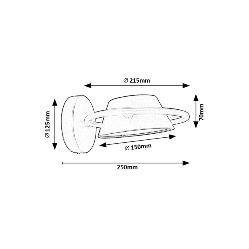 Rabalux - Iluminação de parede LED LED/6W/230V 3000K preto