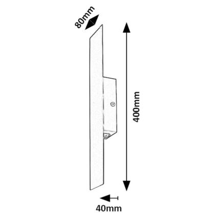 Rabalux - Iluminação de parede LED LED/6W/230V 3000K preto