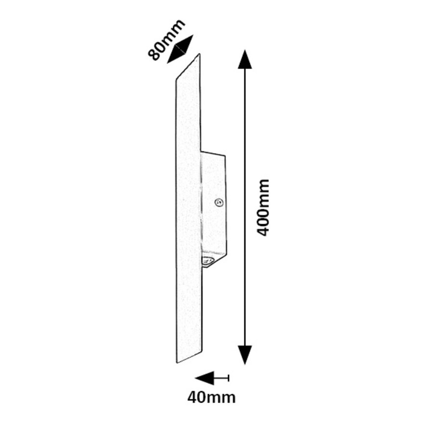 Rabalux - Iluminação de parede LED LED/6W/230V 3000K preto