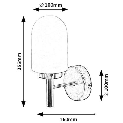 Rabalux - Iluminação de parede para casa de banho 1xE14/10W/230V IP44 bronze