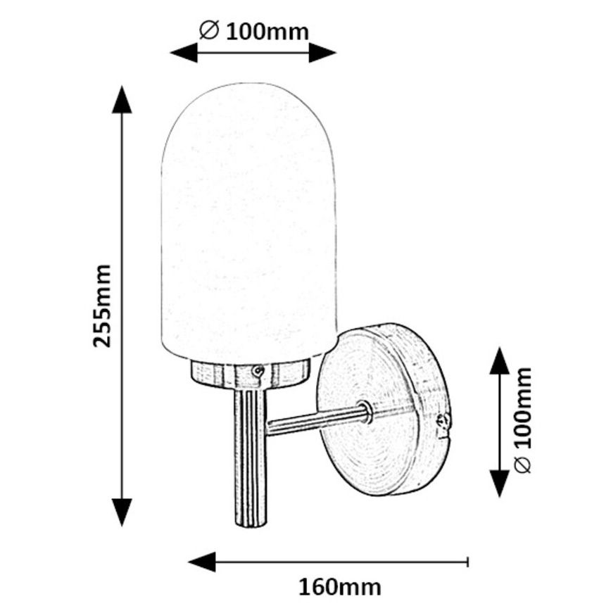 Rabalux - Iluminação de parede para casa de banho 1xE14/10W/230V IP44 bronze