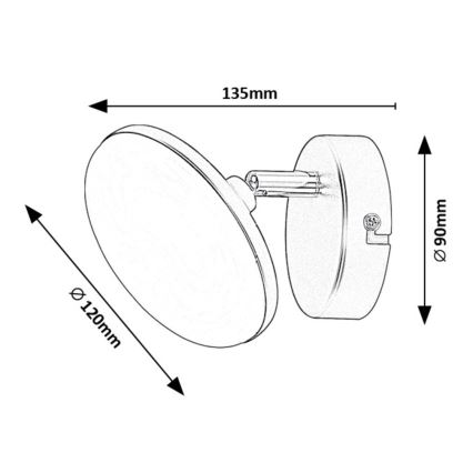 Rabalux - Iluminação de parede LED LED/4W/230V 3000K preto