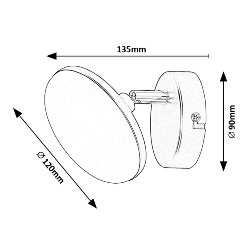 Rabalux - Iluminação de parede LED LED/4W/230V 3000K preto