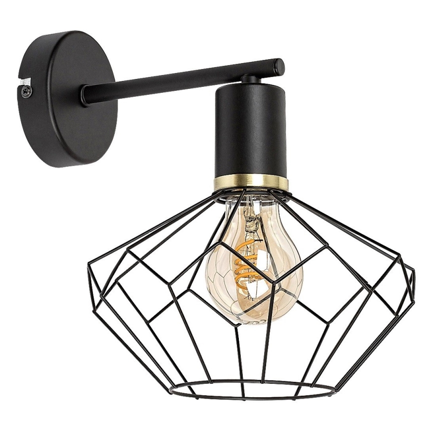 Rabalux - Iluminação de parede 1xE27/40W/230V diâmetro 20 cm preto