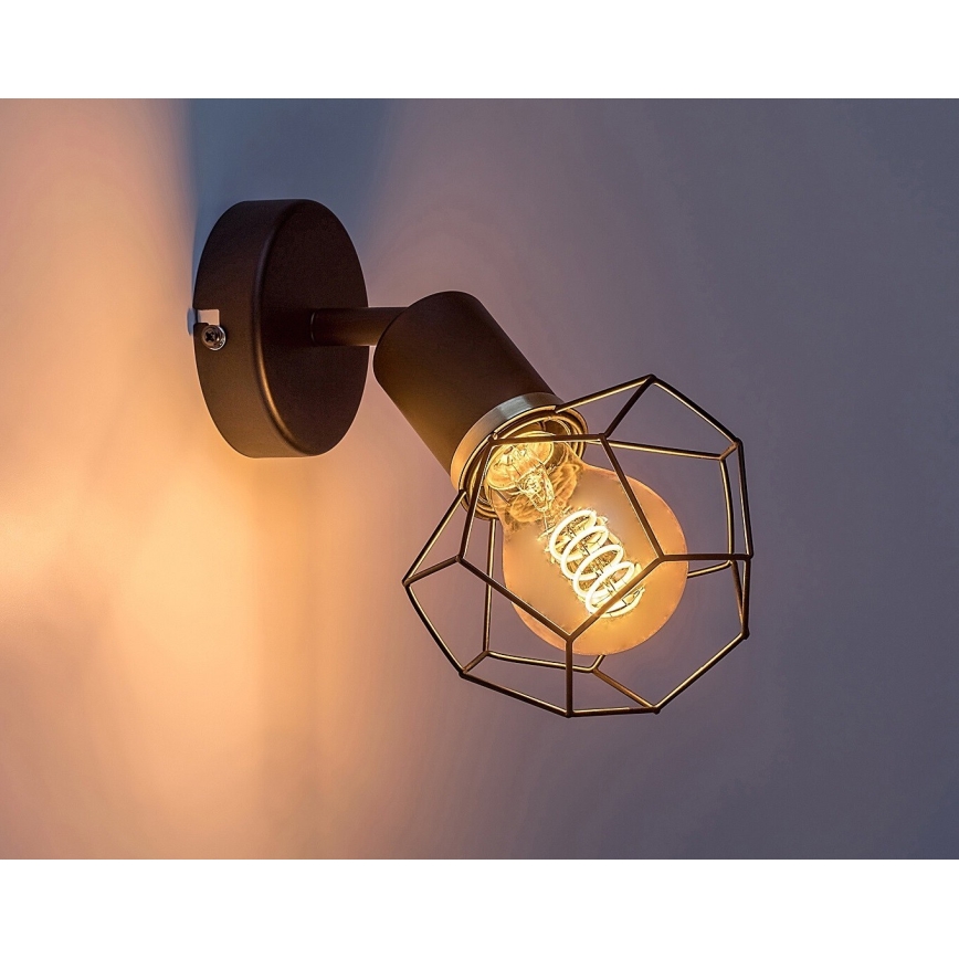 Rabalux - Iluminação de parede 1xE27/40W/230V diâmetro 12 cm preto