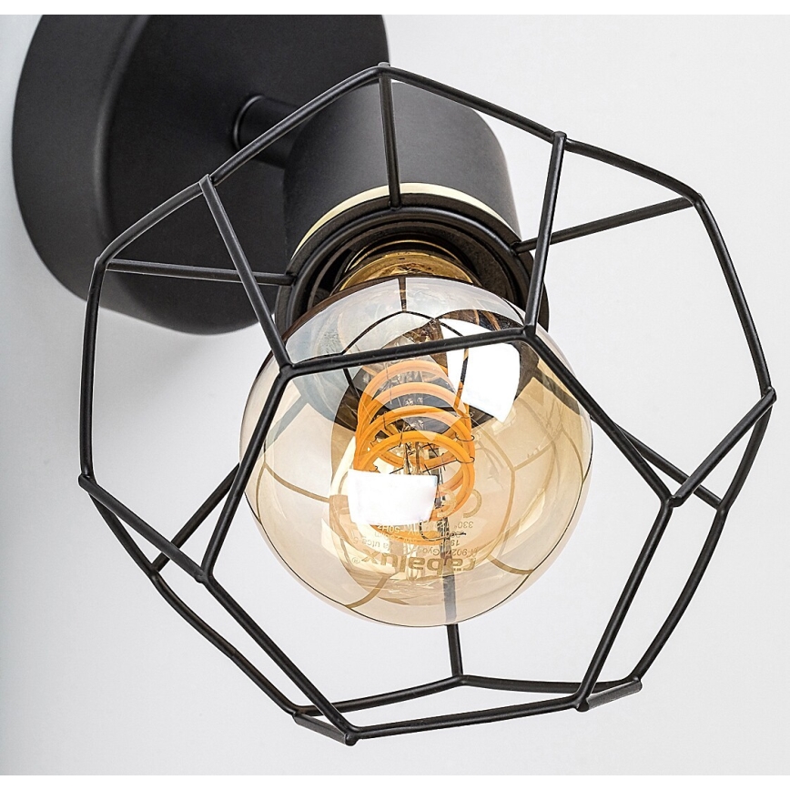 Rabalux - Iluminação de parede 1xE27/40W/230V diâmetro 12 cm preto