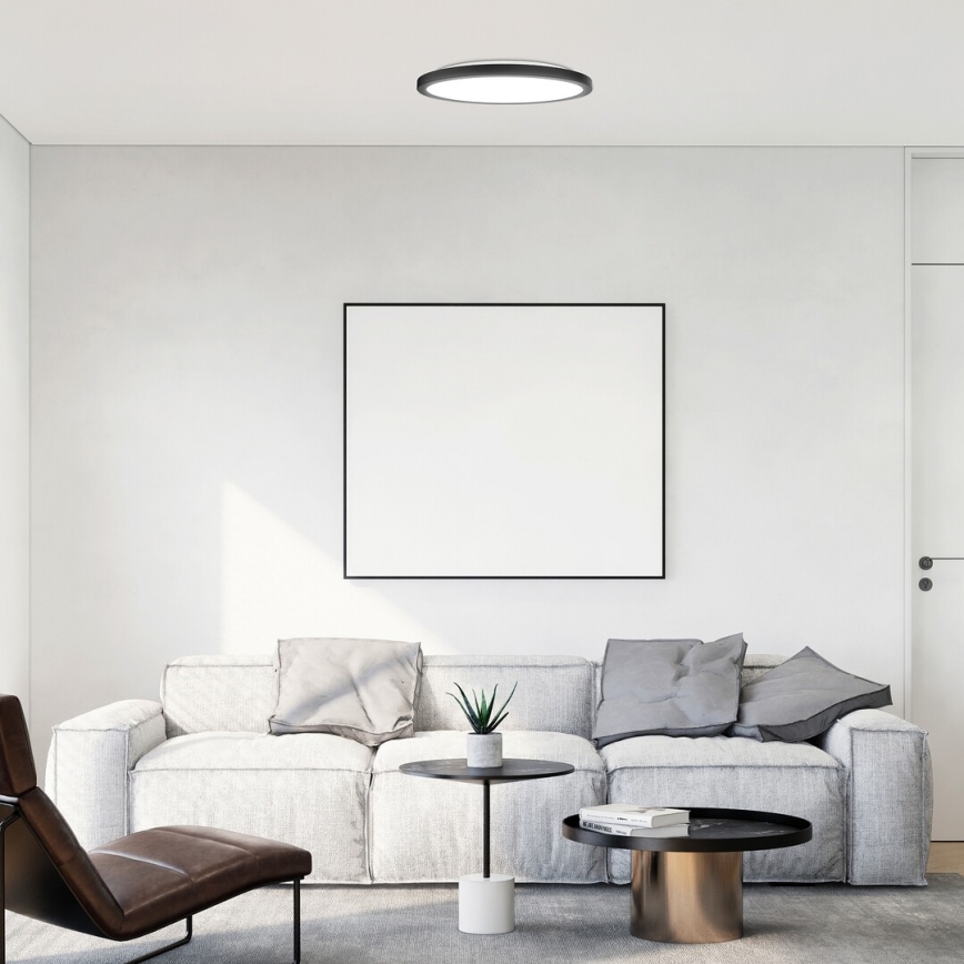 Rabalux - Iluminação de teto LED LED/24W/230V 3000/4000/6000K diâmetro 29 cm preto