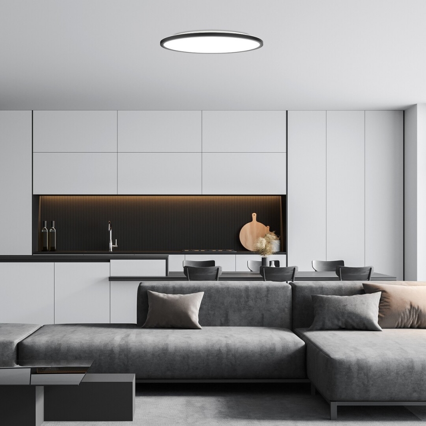 Rabalux - Iluminação de teto LED LED/36W/230V 3000/4000/6000K diâmetro 50 cm preto