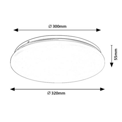 Rabalux - Iluminação de teto LED LED/18W/230V 3000K 32 cm