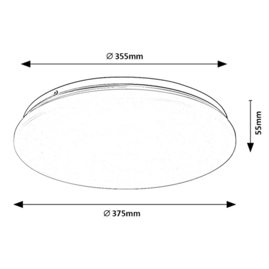 Rabalux - Iluminação de teto LED LED/24W/230V 3000K 37 cm